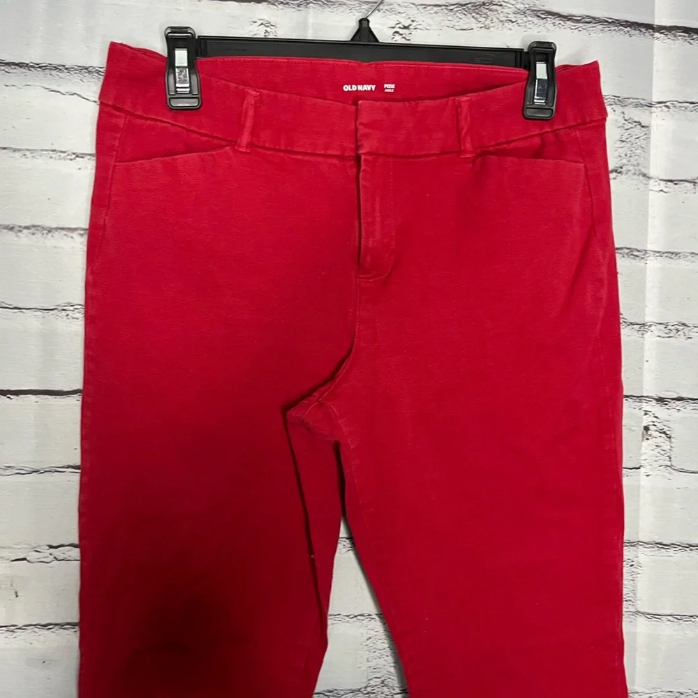 Old Navy Women's Bold Red Ankle Pants - Picture 5 of 14